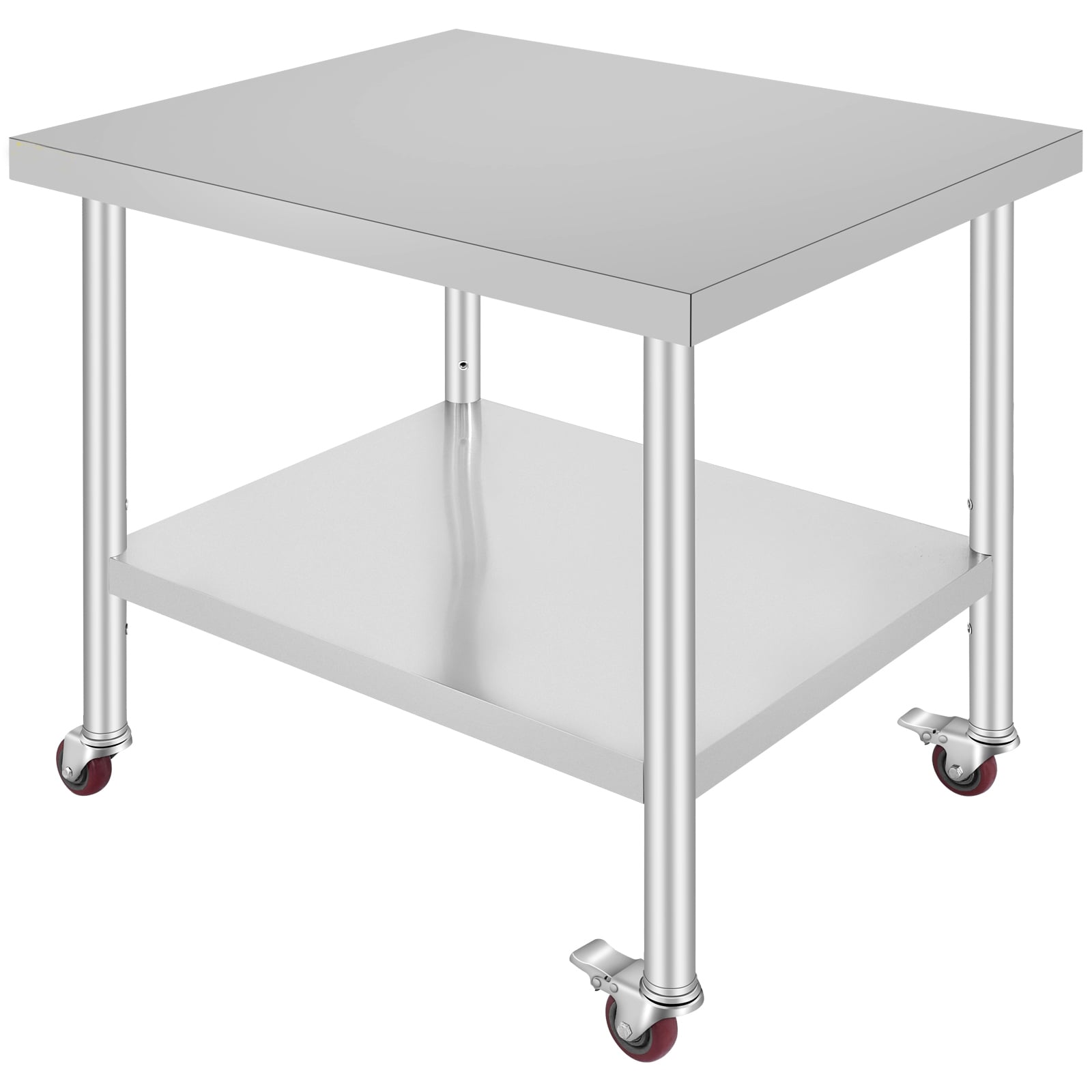 Stainless Steel Commercial Kitchen Prep Table With Adjustable Shelf_voghion.com